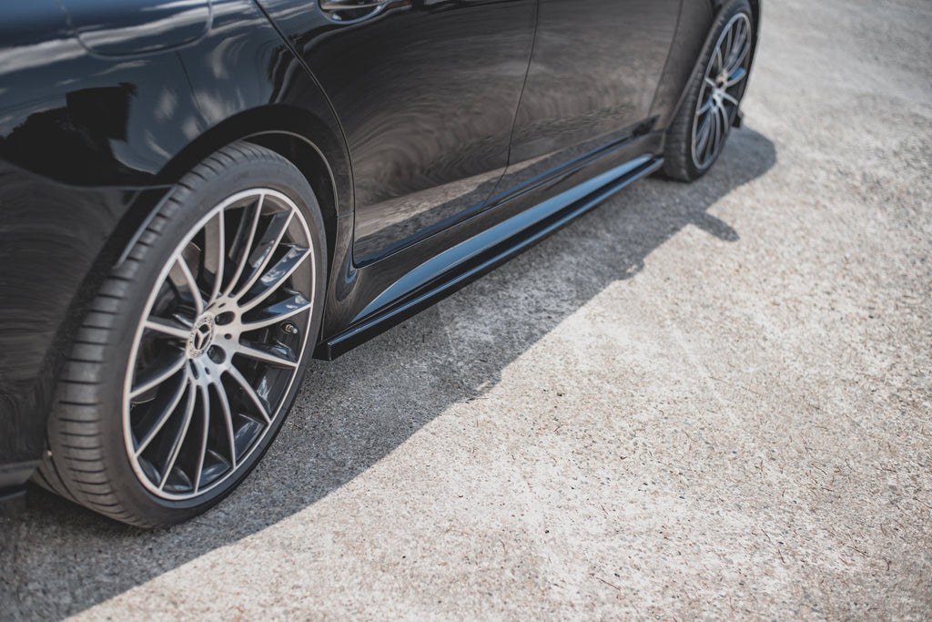 Maxton Design Street+ Seitenschweller Leisten passend für Mercedes-AMG CLS 53 C257 schwarz Hochglanz