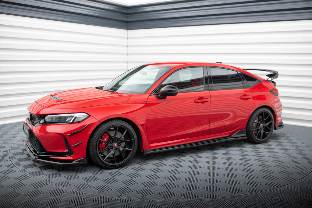 Maxton Design Street+ Seitenschweller Leisten V.2 passend für Honda Civic Type-R Mk 11 schwarz Hochglanz