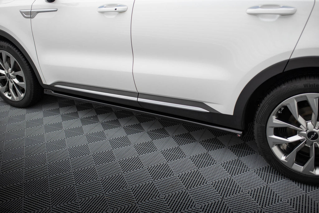 Maxton Design Street+ Seitenschweller Leisten passend für Kia Sorento Mk4 schwarz Hochglanz