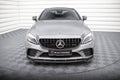 Maxton Design Street+ Spoilerlippe Front Ansatz V.1 passend für Mercedes-AMG C43 Coupe / Cabrio / Limousine / Kombi C205 / A205 / W205 / S205 Facelift schwarz Hochglanz