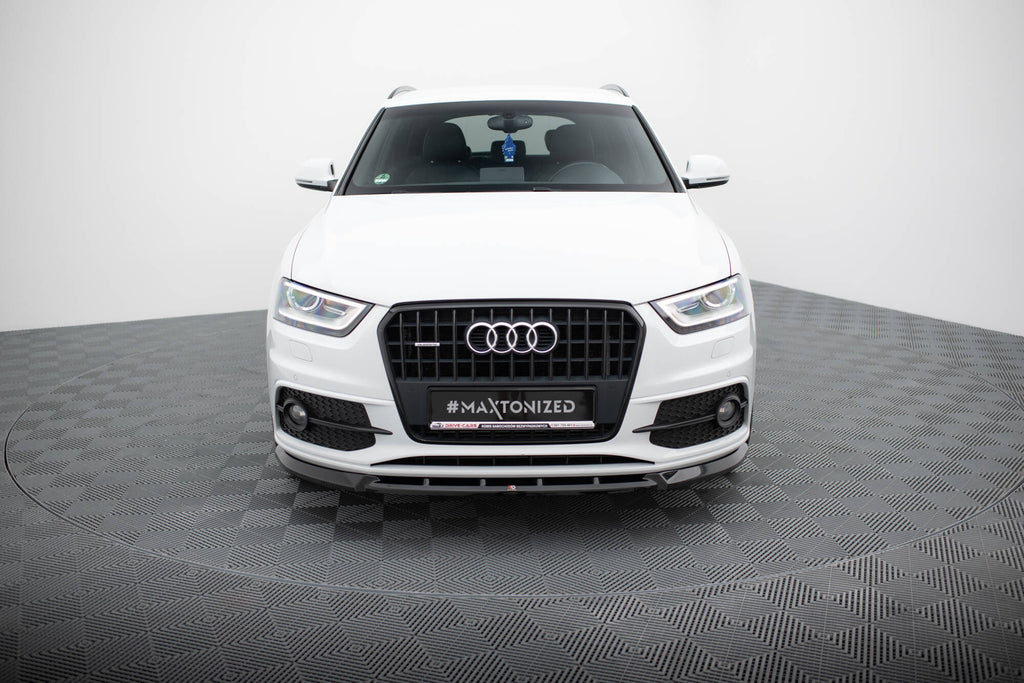 Maxton Design Street+ Spoilerlippe Front Ansatz V.1 passend für Audi Q3 S-line 8U schwarz Hochglanz
