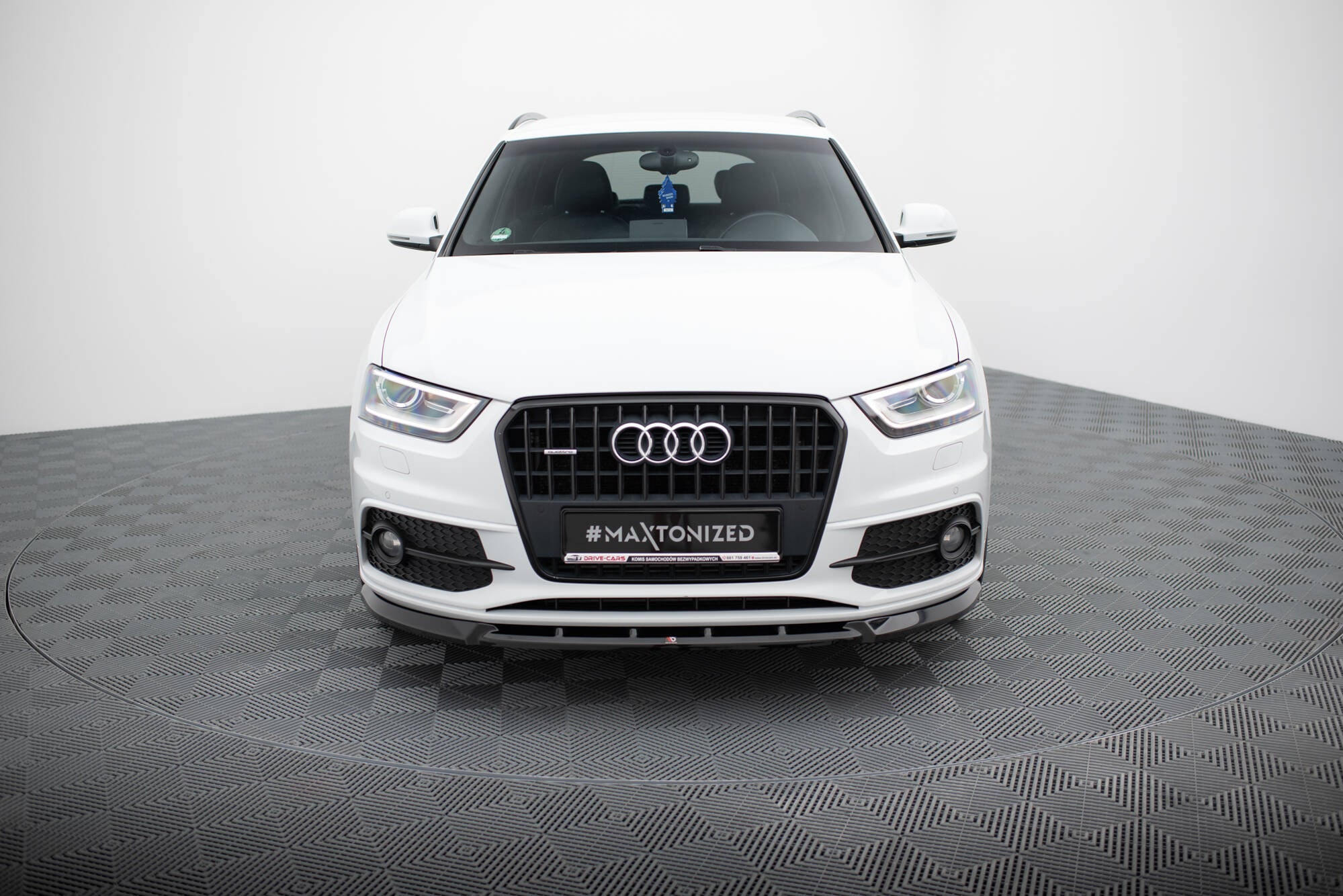 Maxton Design Street+ Spoilerlippe Front Ansatz V.1 passend für Audi Q3 S-line 8U schwarz Hochglanz