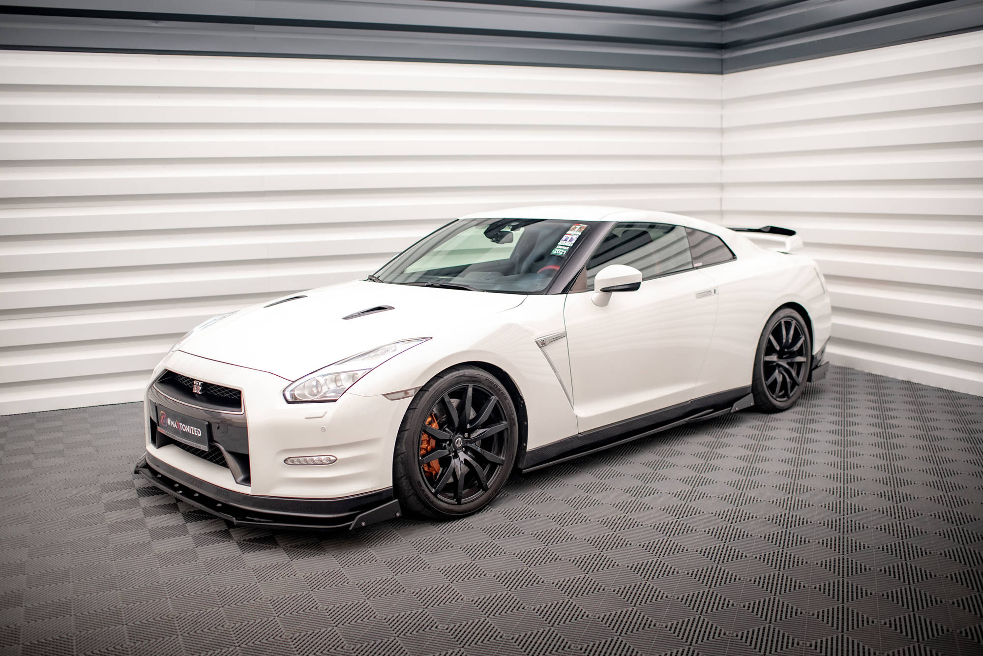 Maxton Design Street+ Seitenschweller Leisten + Flaps passend für Nissan GTR R35 Facelift