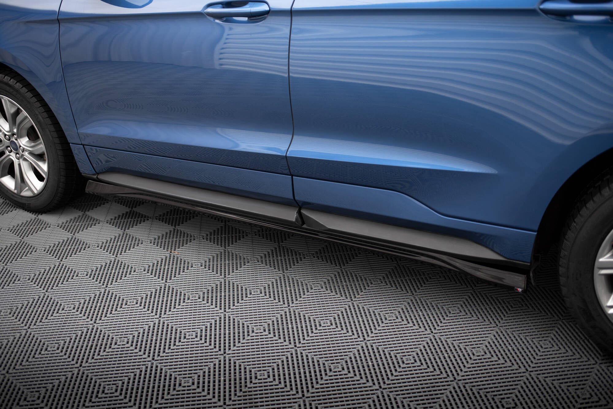 Maxton Design Street+ Seitenschweller Leisten passend für Ford Edge ST Mk2 Facelift schwarz Hochglanz