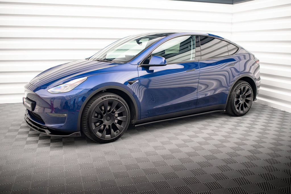 Maxton Design Street+ Seitenschweller Leisten V.2 passend für Tesla Model Y schwarz Hochglanz
