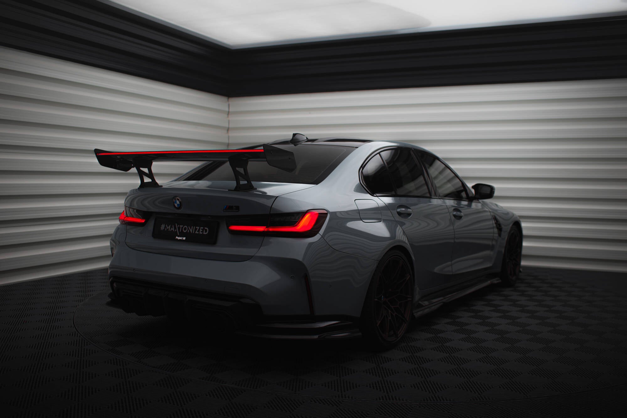 Maxton Design Carbon Spoiler With Internal Brackets Uprights + LED BMW M3 G80 / M340i G20 / 3 M-Paket G20 / 3 Standard G20 für BMW 3er G20