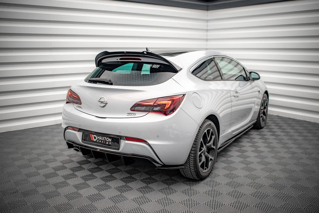 Maxton Design Heck Ansatz Flaps Diffusor V.2 passend für Opel Astra GTC OPC-Line J schwarz Hochglanz