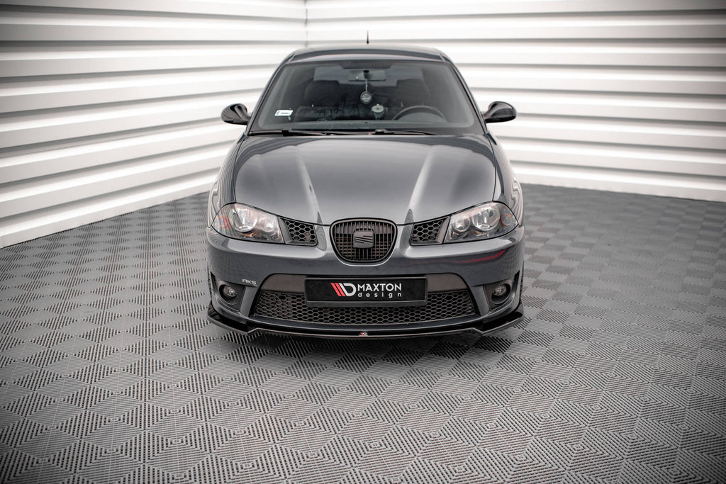 Maxton Design Street+ Spoilerlippe Front Ansatz V.3 passend für Seat Ibiza Cupra Mk3 schwarz Hochglanz