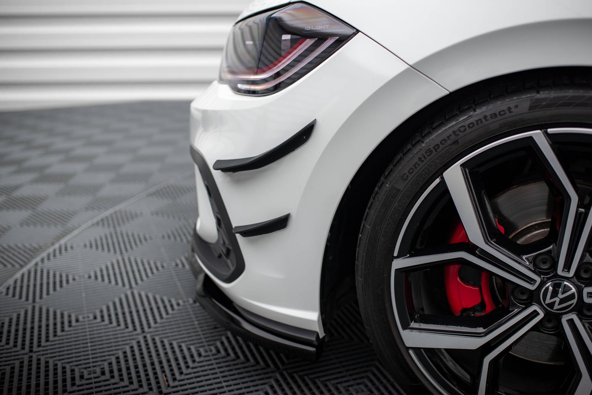 Maxton Design Stoßstangen Flaps Wings vorne Canards passend für VW Polo GTI Mk6 Facelift