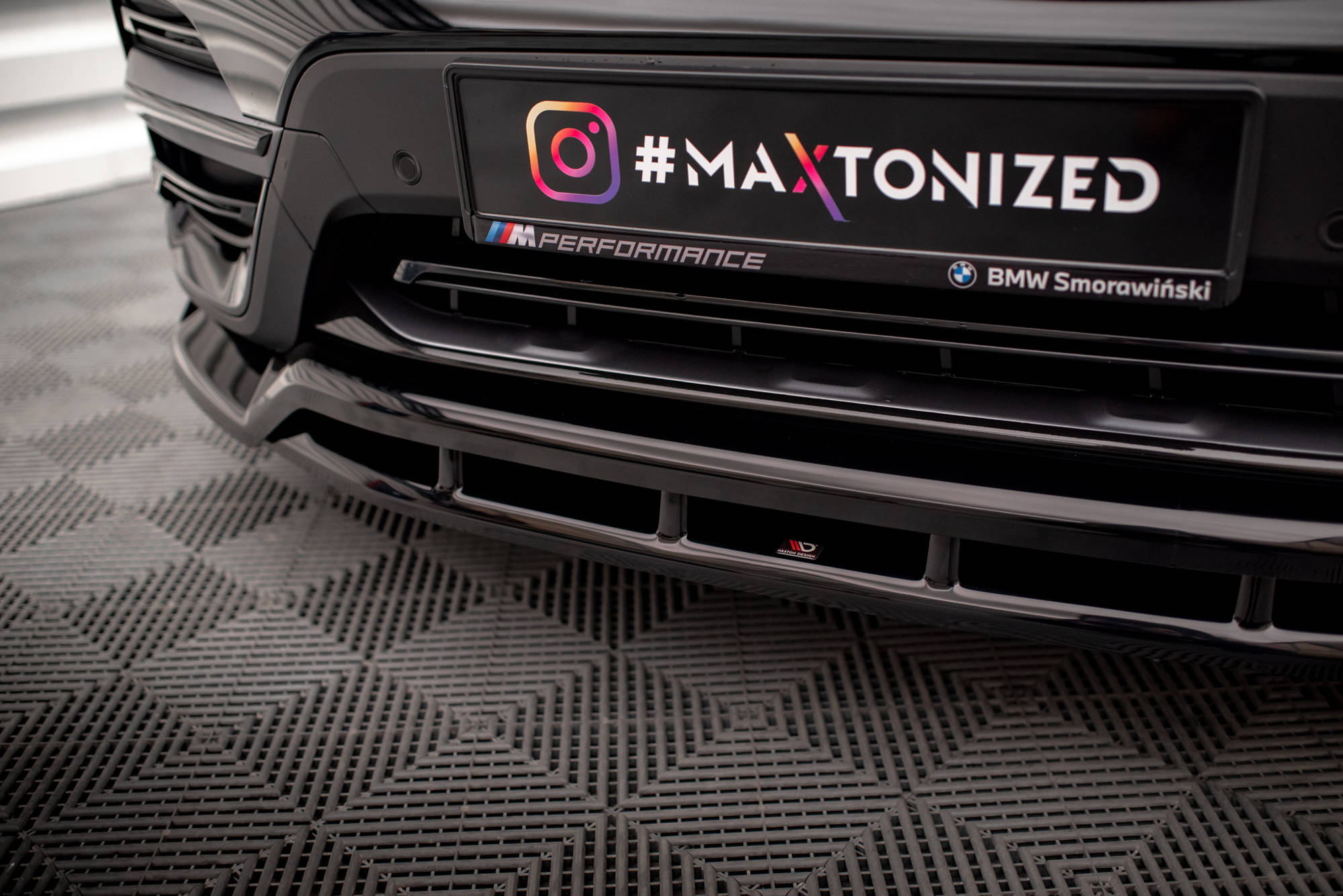 Maxton Design Street+ Spoilerlippe Front Ansatz passend für BMW X3 G01 schwarz Hochglanz