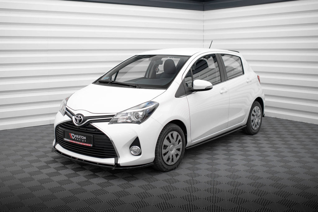 Maxton Design Street+ Spoilerlippe Front Ansatz passend für Toyota Yaris Mk3 Facelift schwarz Hochglanz