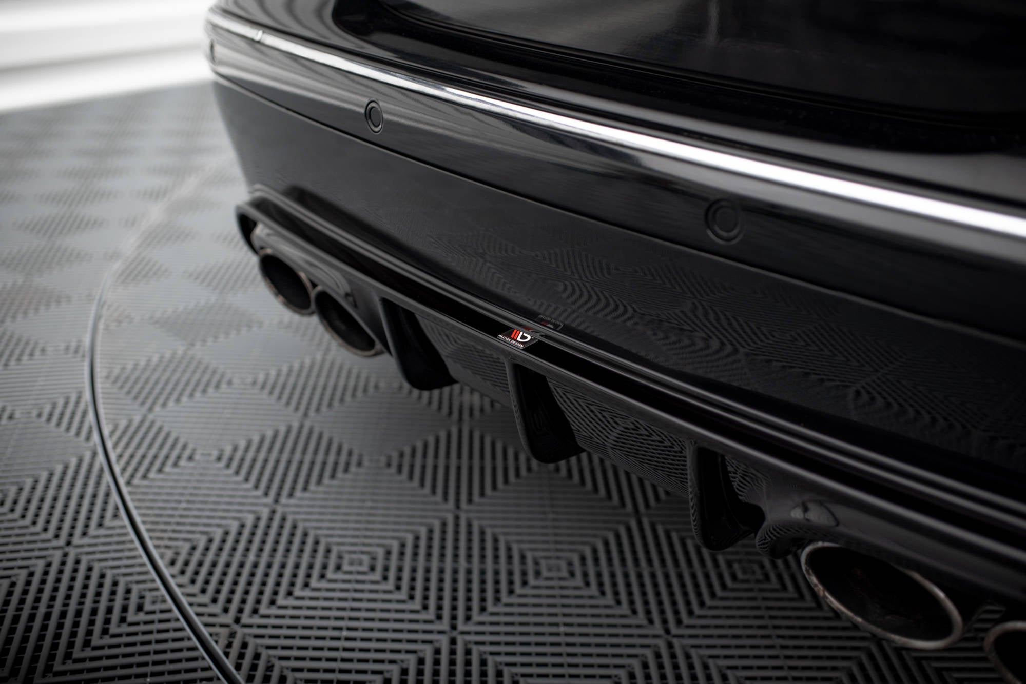 Maxton Design Diffusor Heck Ansatz passend für Mercedes-Benz CLK W209 schwarz Hochglanz