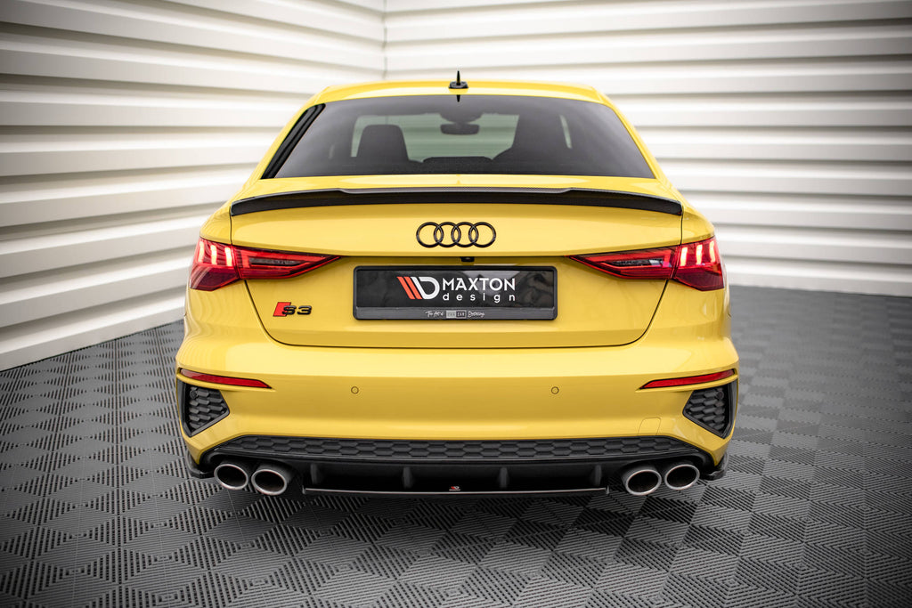 Maxton Design Heckansatz Audi S3 Limousine 8Y schwarz Hochglanz für Audi A3