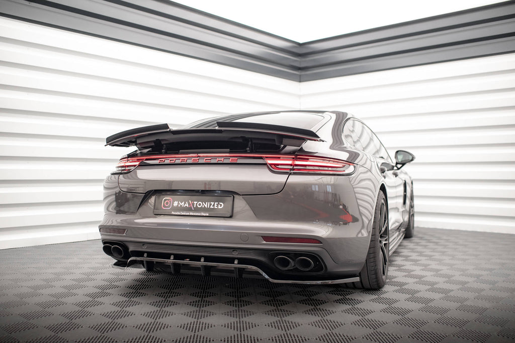 Maxton Design Spoiler CAP passend für Porsche Panamera GTS / Panamera E-Hybrid / Panamera Turbo S E-Hybrid 971 schwarz Hochglanz