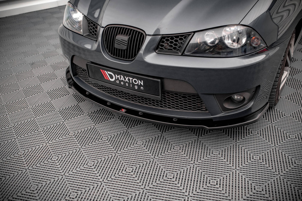 Maxton Design Street+ Spoilerlippe Front Ansatz V.1 passend für Seat Ibiza Cupra Mk3 schwarz Hochglanz