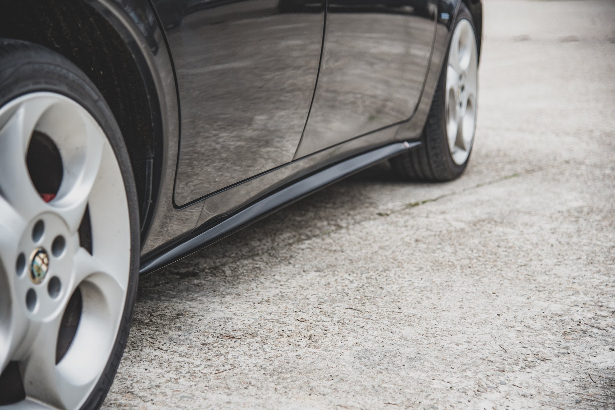 Maxton Design Street+ Seitenschweller Leisten passend für Alfa Romeo 156 Facelift schwarz Hochglanz