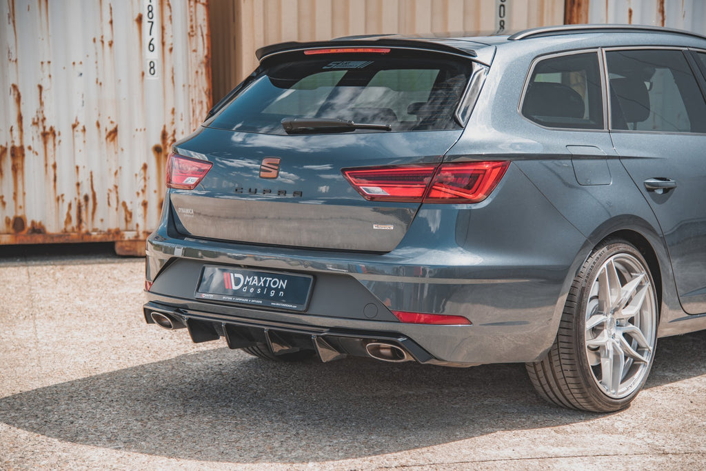 Maxton Design Diffusor Heck Ansatz V.2 passend für Seat Leon Cupra ST Mk3 FL