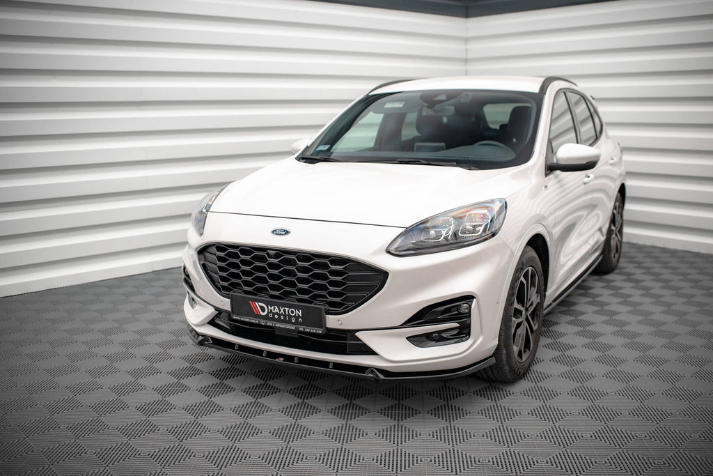 Maxton Design Street+ Spoilerlippe Front Ansatz passend für Ford Kuga ST-Line Mk3 schwarz Hochglanz