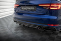 Maxton Design Street+ Mittlerer Diffusor RACE passend für Audi A4 Competition B9 schwarz Hochglanz
