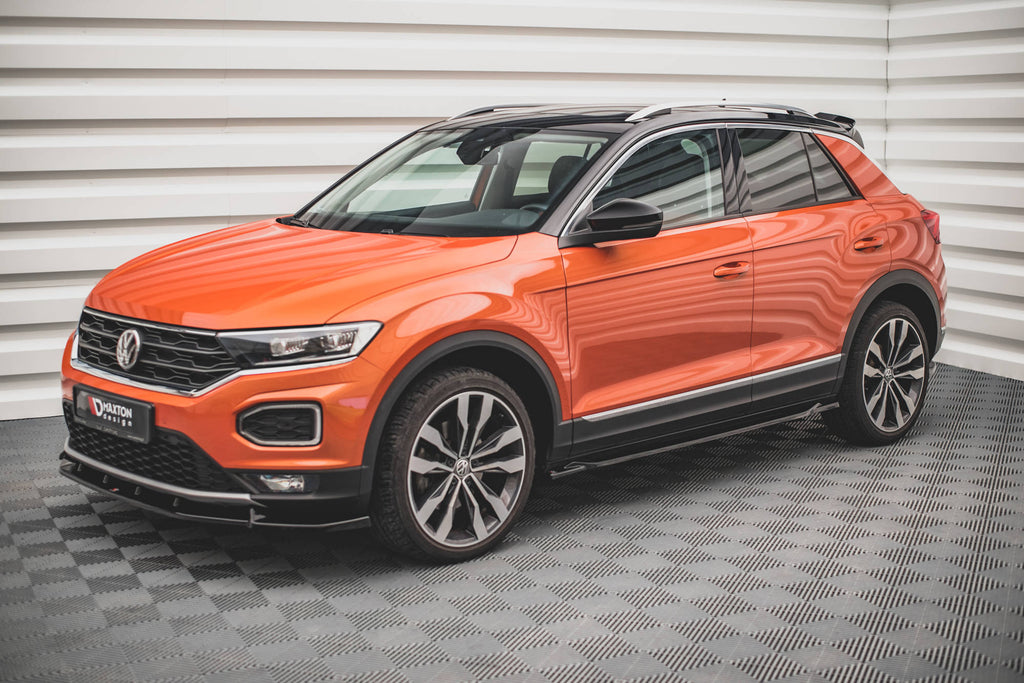 Maxton Design Street+ Seitenschweller Leisten passend für VW T-Roc Mk1 schwarz Hochglanz