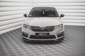 Maxton Design Street+ Spoilerlippe Front Ansatz V.3 passend für Skoda Octavia RS Mk3 Facelift schwarz Hochglanz
