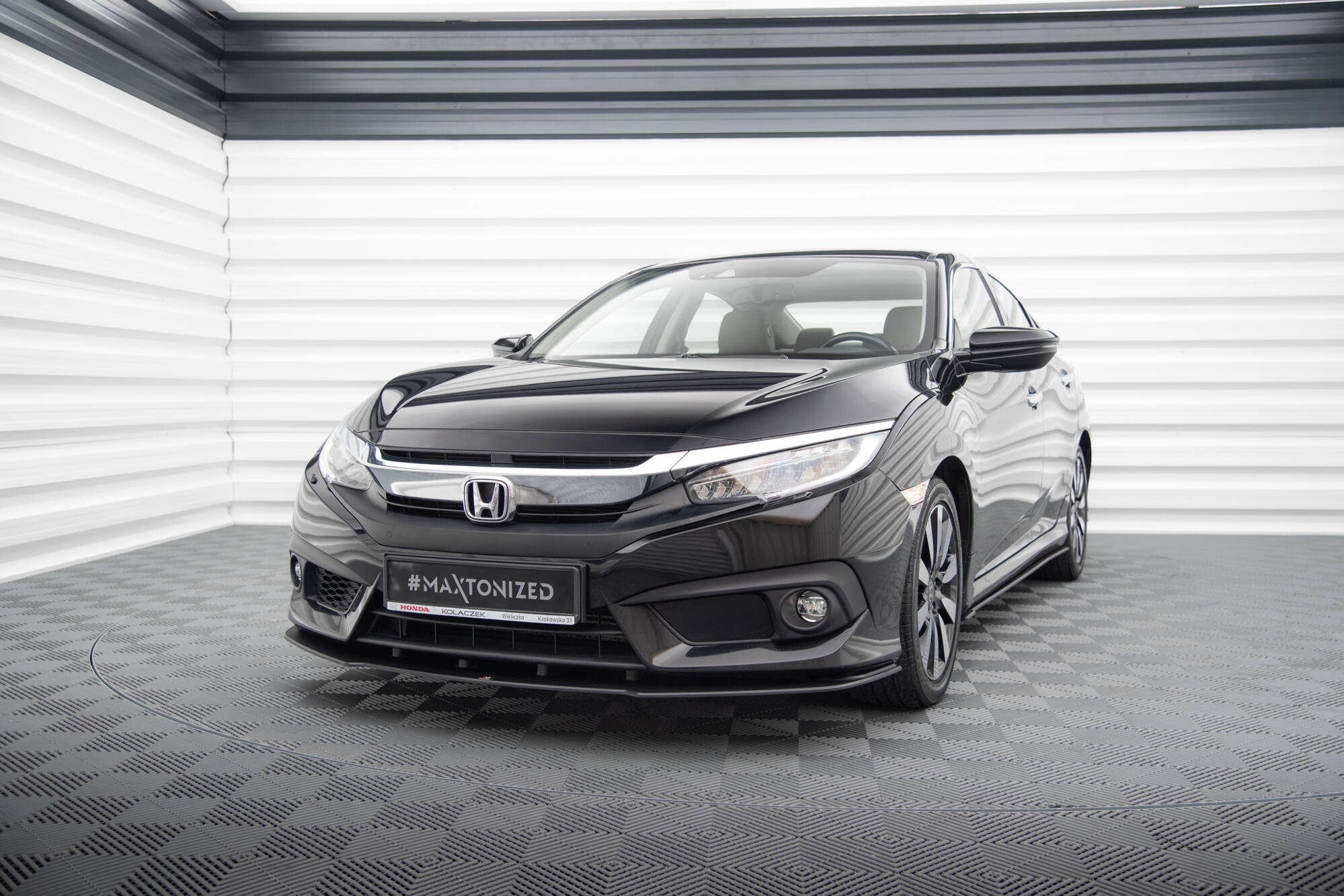 Maxton Design Street Pro Street+ Spoilerlippe Front Ansatz passend für Honda Civic Limousine Mk10