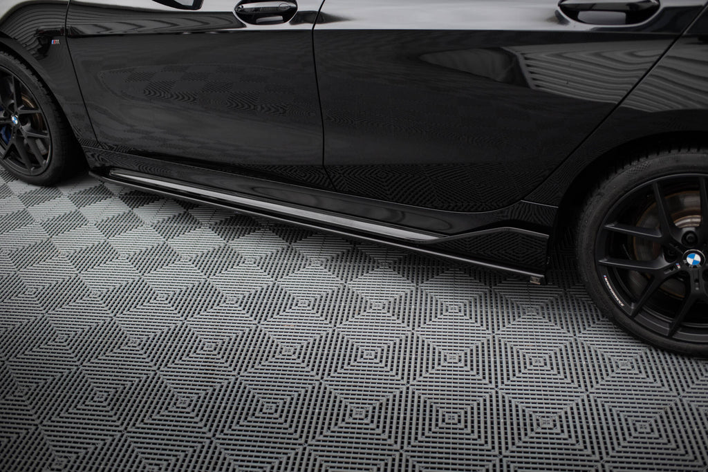 Maxton Design Street+ Seitenschweller Leisten passend für BMW M135i M-Performance F40 schwarz Hochglanz