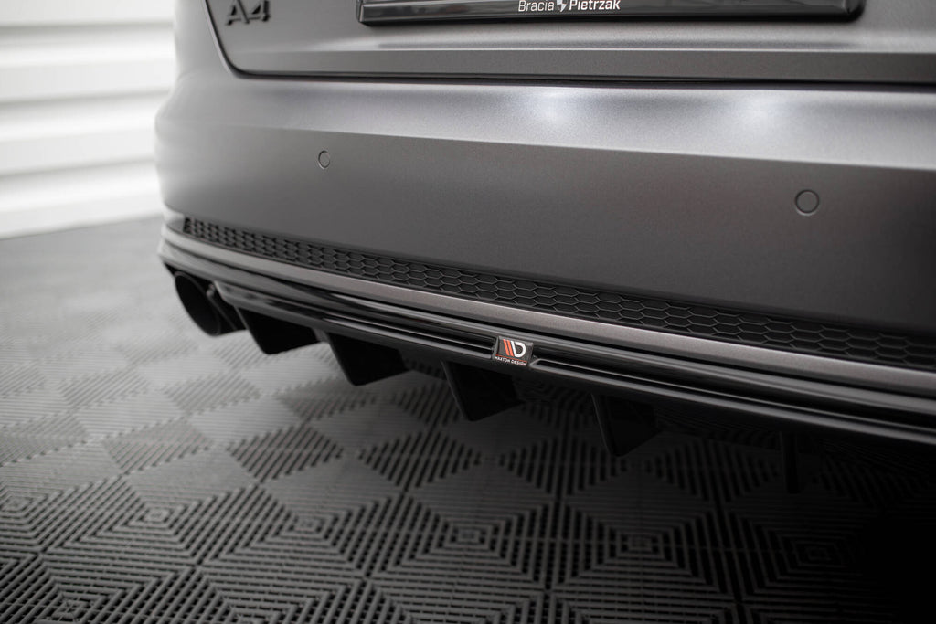 Maxton Design Diffusor Heck Ansatz V.1 passend für Audi A4 S-line B9 (Einzelauspuff li. re.)