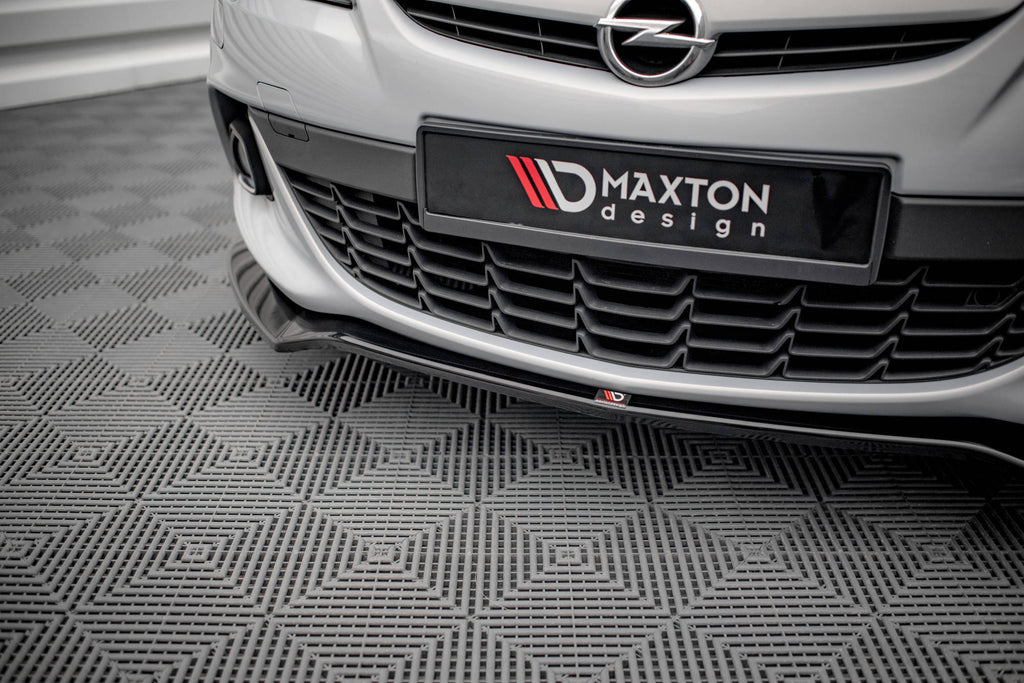 Maxton Design Street+ Spoilerlippe Front Ansatz V.2 passend für Opel Astra GTC OPC-Line J schwarz Hochglanz