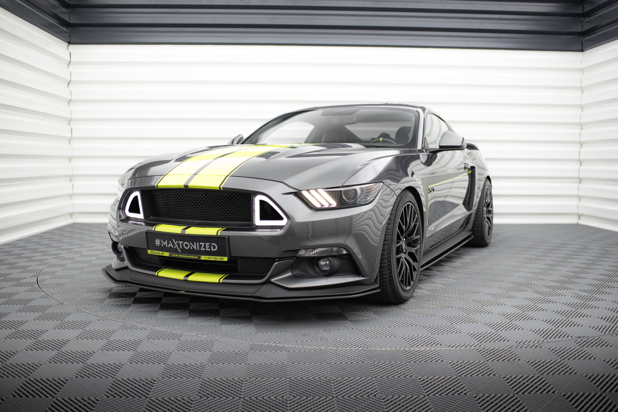 Maxton Design Street Pro Street+ Spoilerlippe Front Ansatz passend für Ford Mustang GT Mk6