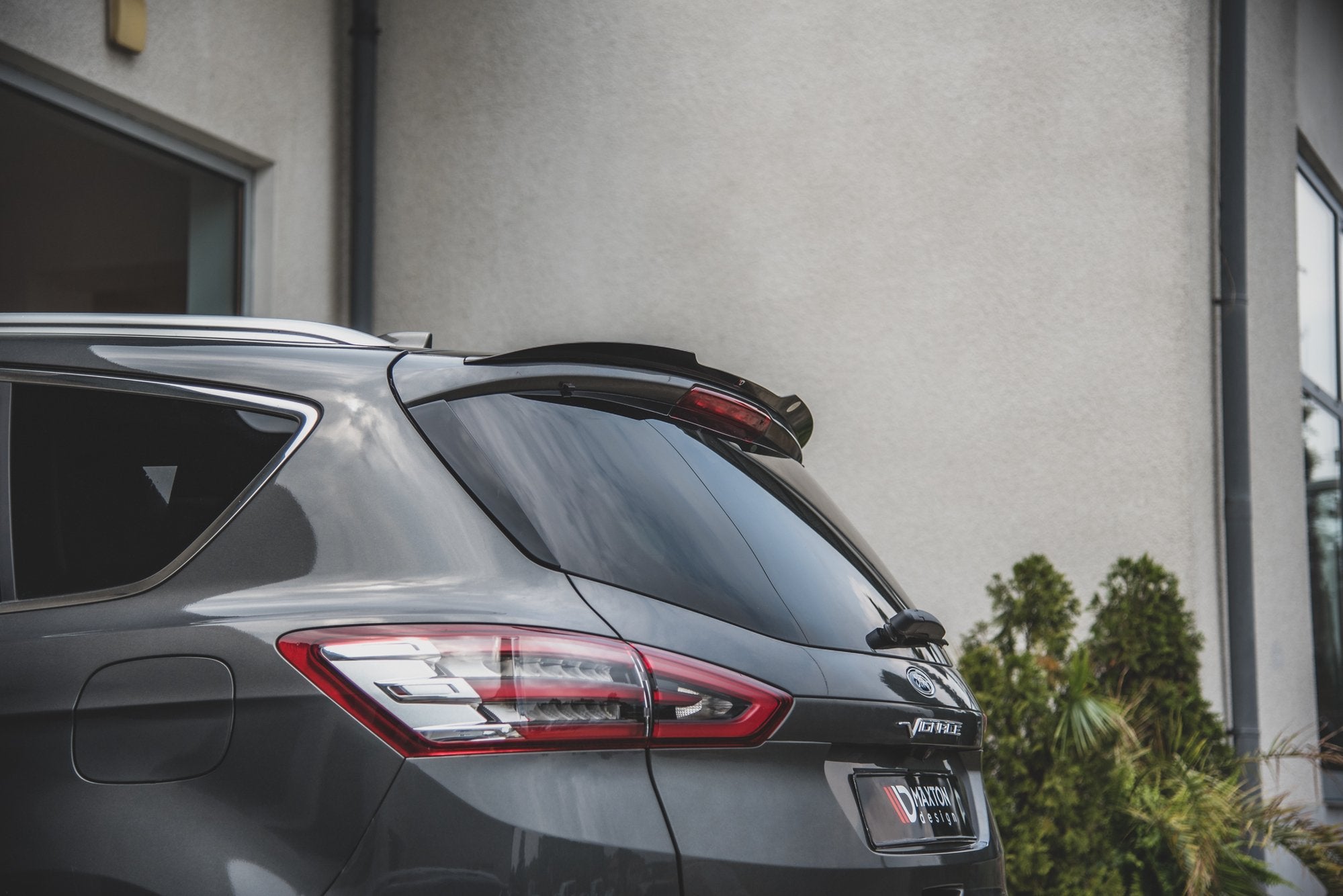 Maxton Design Spoiler CAP passend für Ford S-Max Mk2 Facelift schwarz Hochglanz