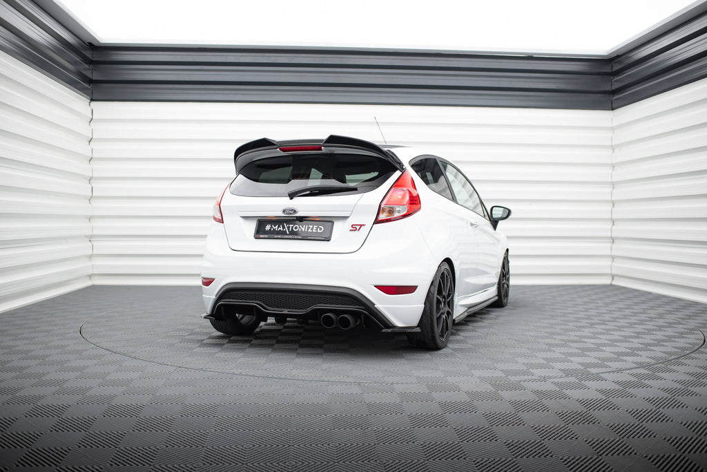 Maxton Design Spoiler CAP 3D passend für Ford Fiesta ST Mk7 Facelift schwarz Hochglanz