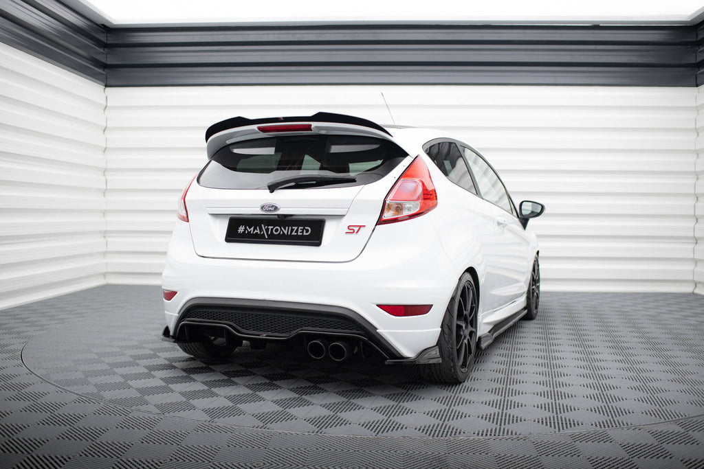 Maxton Design Spoiler CAP passend für Ford Fiesta ST Mk7 FL schwarz Hochglanz