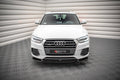 Maxton Design Street+ Spoilerlippe Front Ansatz V.2 passend für Audi Q3 Sport 8U Facelift schwarz Hochglanz