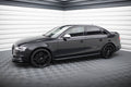 Maxton Design Street+ Seitenschweller Leisten passend für V.1 passend für Audi S4 / A4 / A4 S-Line Limousine / Avant B8 / B8 Facelift schwarz Hochglanz
