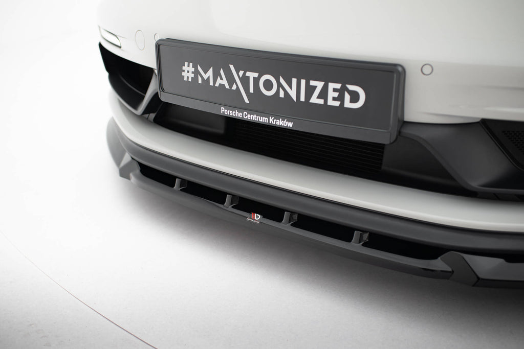 Maxton Design Street+ Spoilerlippe Front Ansatz passend für V.2 Porsche 718 Cayman GTS 982c schwarz Hochglanz