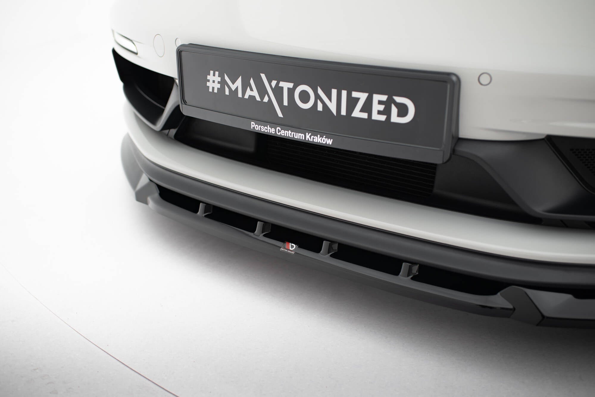 Maxton Design Street+ Spoilerlippe Front Ansatz passend für V.2 Porsche 718 Cayman GTS 982c schwarz Hochglanz