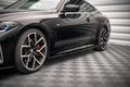Maxton Design Street+ Seitenschweller Leisten passend für V.1 passend für BMW 4er M-Paket / M440i G22 / G23 / G22 Facelift / G23 Facelift schwarz Hochglanz