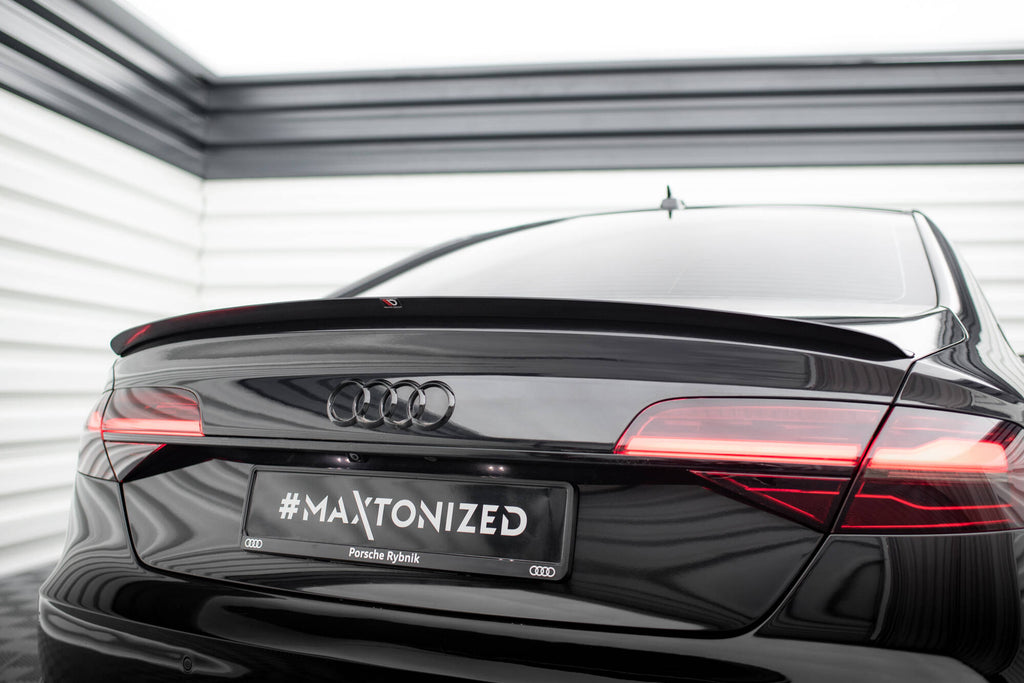 Maxton Design Spoiler CAP passend für Audi A8 D4 schwarz Hochglanz