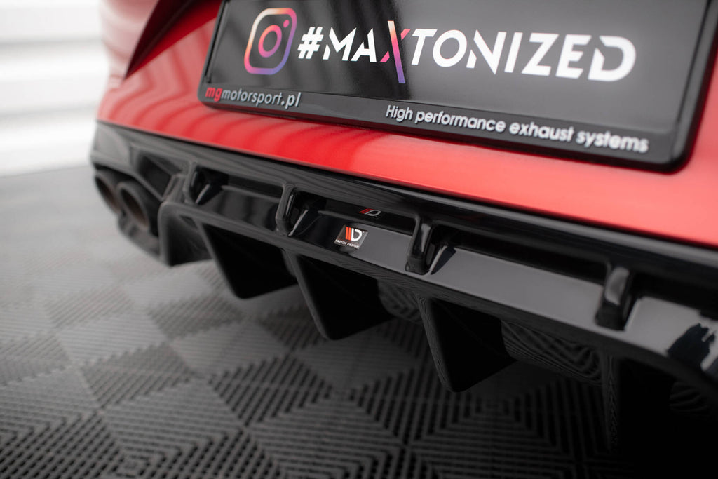 Maxton Design Diffusor Heck Ansatz passend für Cupra Leon Hatchback Mk1 schwarz Hochglanz