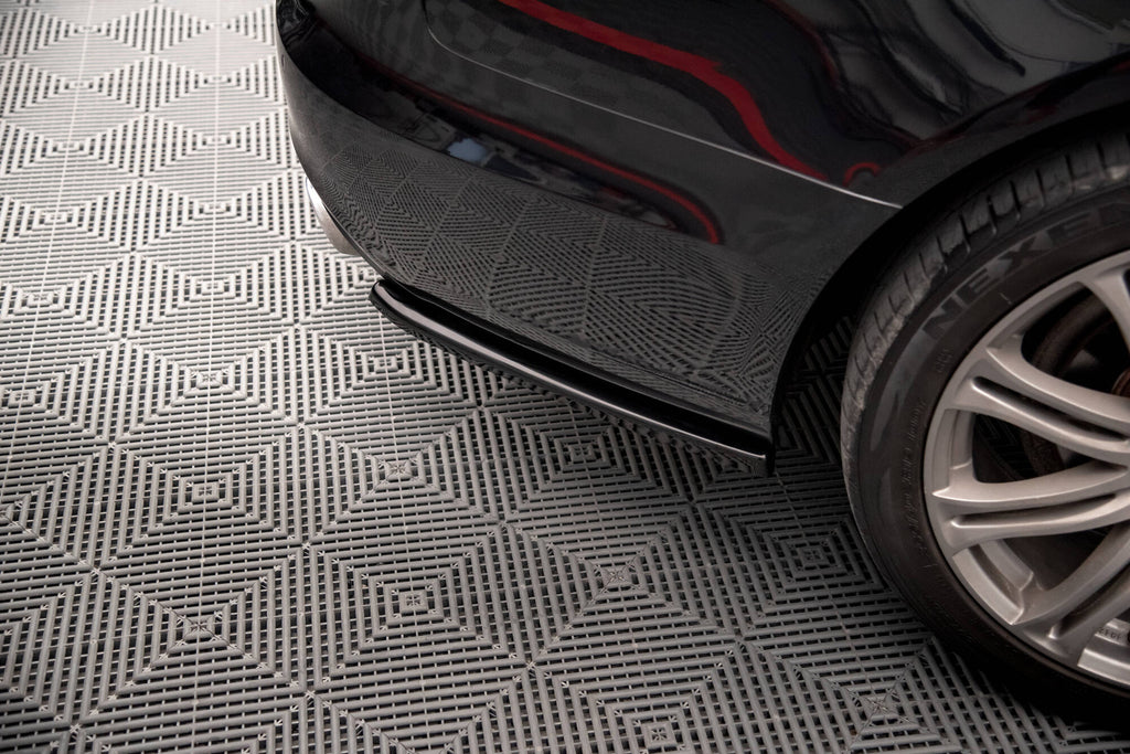 Maxton Design Heck Ansatz Flaps Diffusor V.2 passend für Audi A6 Avant / Limousine C7 schwarz Hochglanz