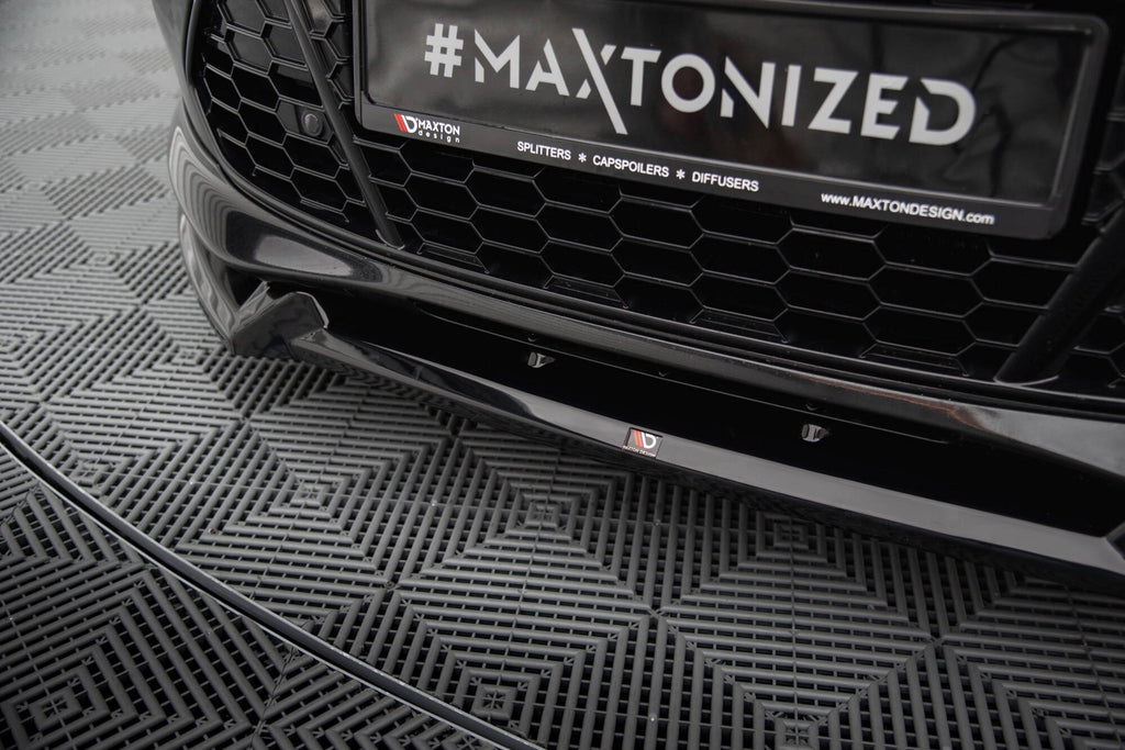 Maxton Design Street+ Spoilerlippe Front Ansatz V.2 passend für Ford Mondeo ST-Line Kombi Mk4 Facelift schwarz Hochglanz