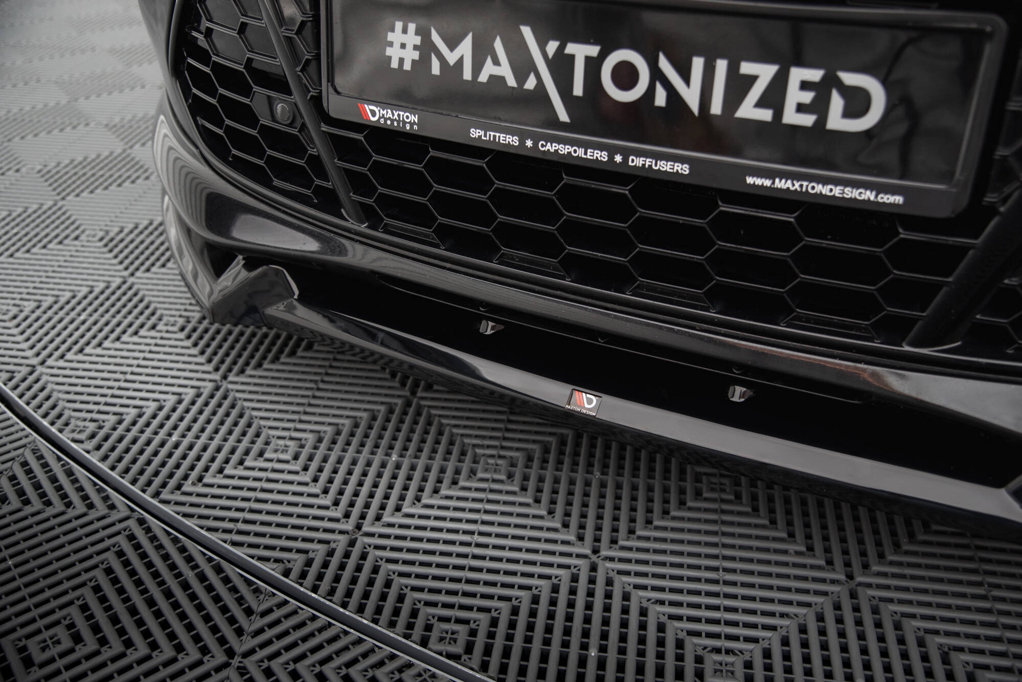 Maxton Design Street+ Spoilerlippe Front Ansatz V.2 passend für Ford Mondeo ST-Line Kombi Mk4 Facelift schwarz Hochglanz