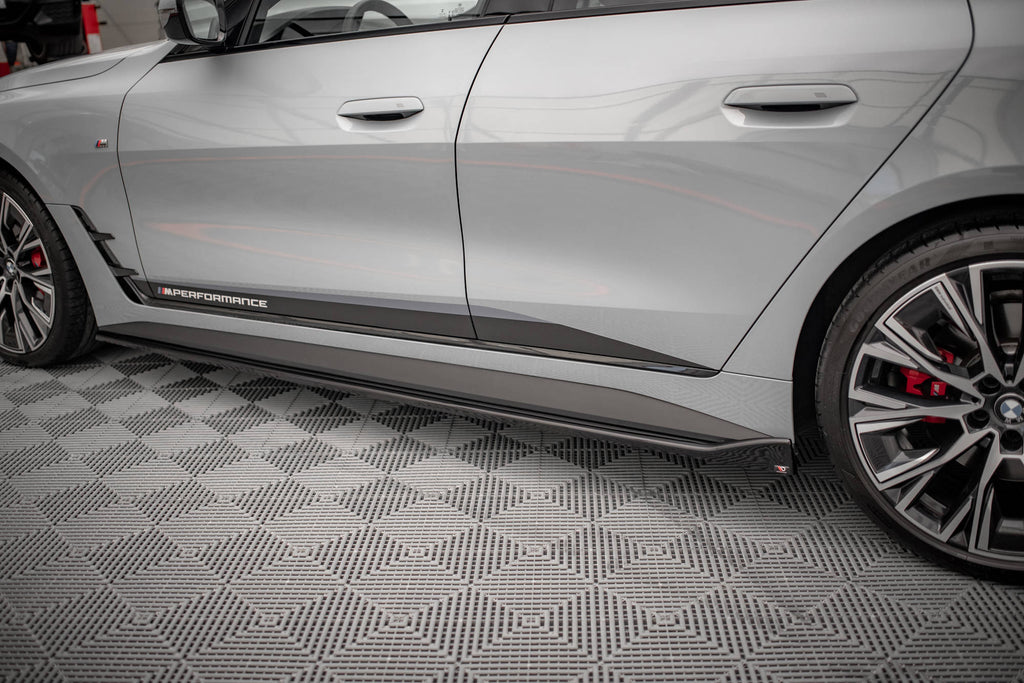 Maxton Design Street+ Seitenschweller Leisten V.2 passend für BMW 4er Gran Coupe M-Paket / M440i G26 schwarz Hochglanz