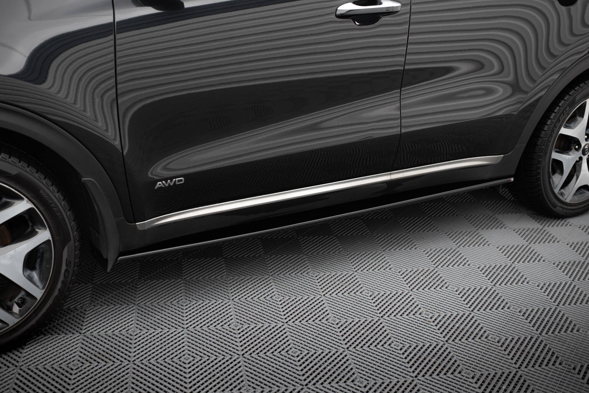 Maxton Design Street+ Seitenschweller Leisten passend für Kia Sportage GT-Line Mk4 schwarz Hochglanz