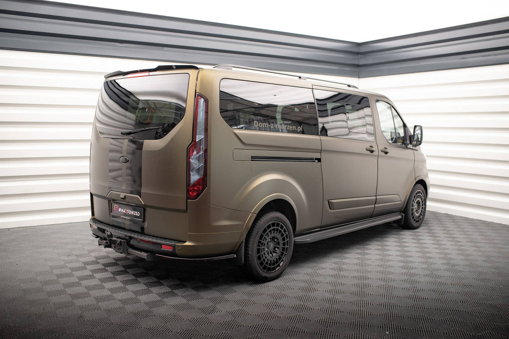 Maxton Design Heck Ansatz Flaps Diffusor passend für Ford Tourneo Custom Mk1 Facelift schwarz Hochglanz