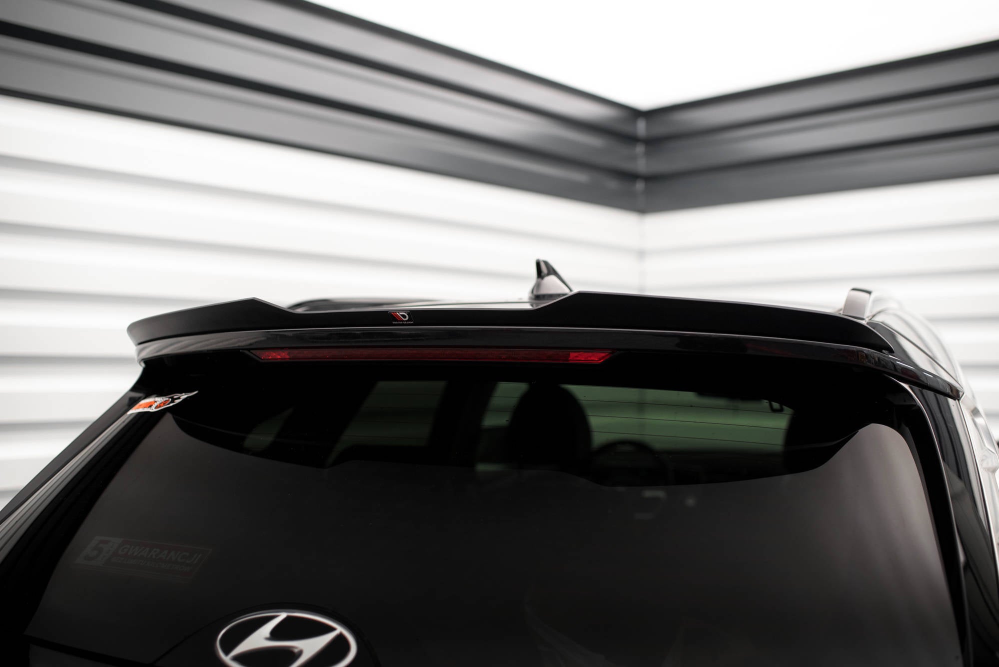 Maxton Design Spoiler CAP passend für Hyundai Tucson Mk4 Facelift schwarz Hochglanz