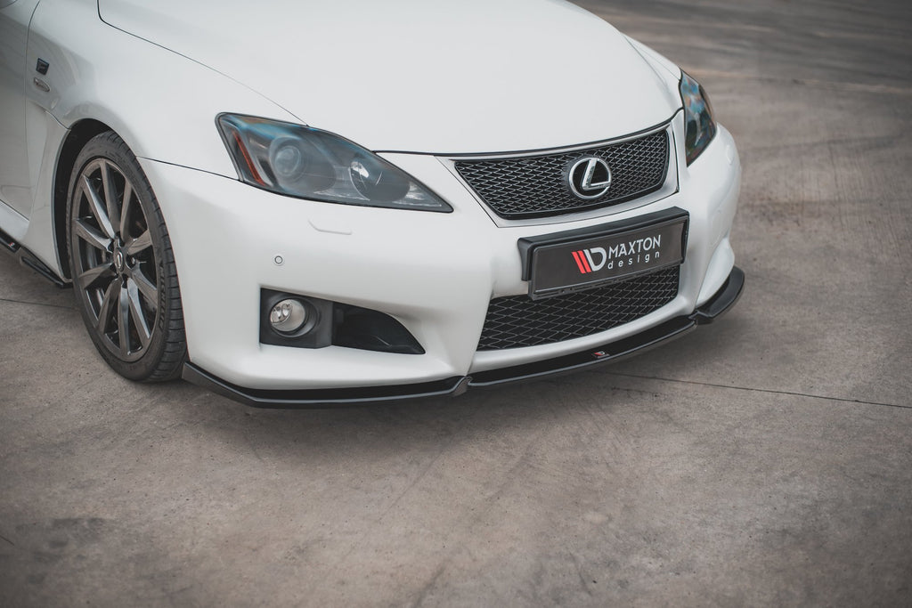 Maxton Design Street+ Spoilerlippe Front Ansatz V.1 passend für Lexus IS F Mk2 schwarz Hochglanz