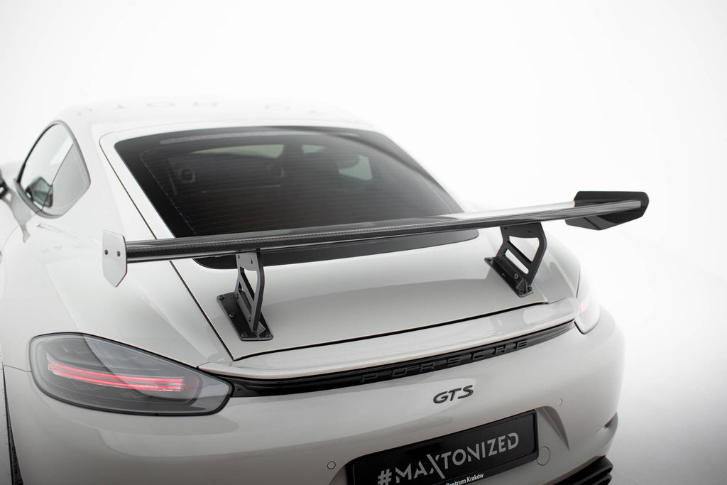 Maxton Design Carbon Spoiler With Internal Brackets Uprights V.2 Porsche 718 Cayman 982c für Porsche Cayman 982c