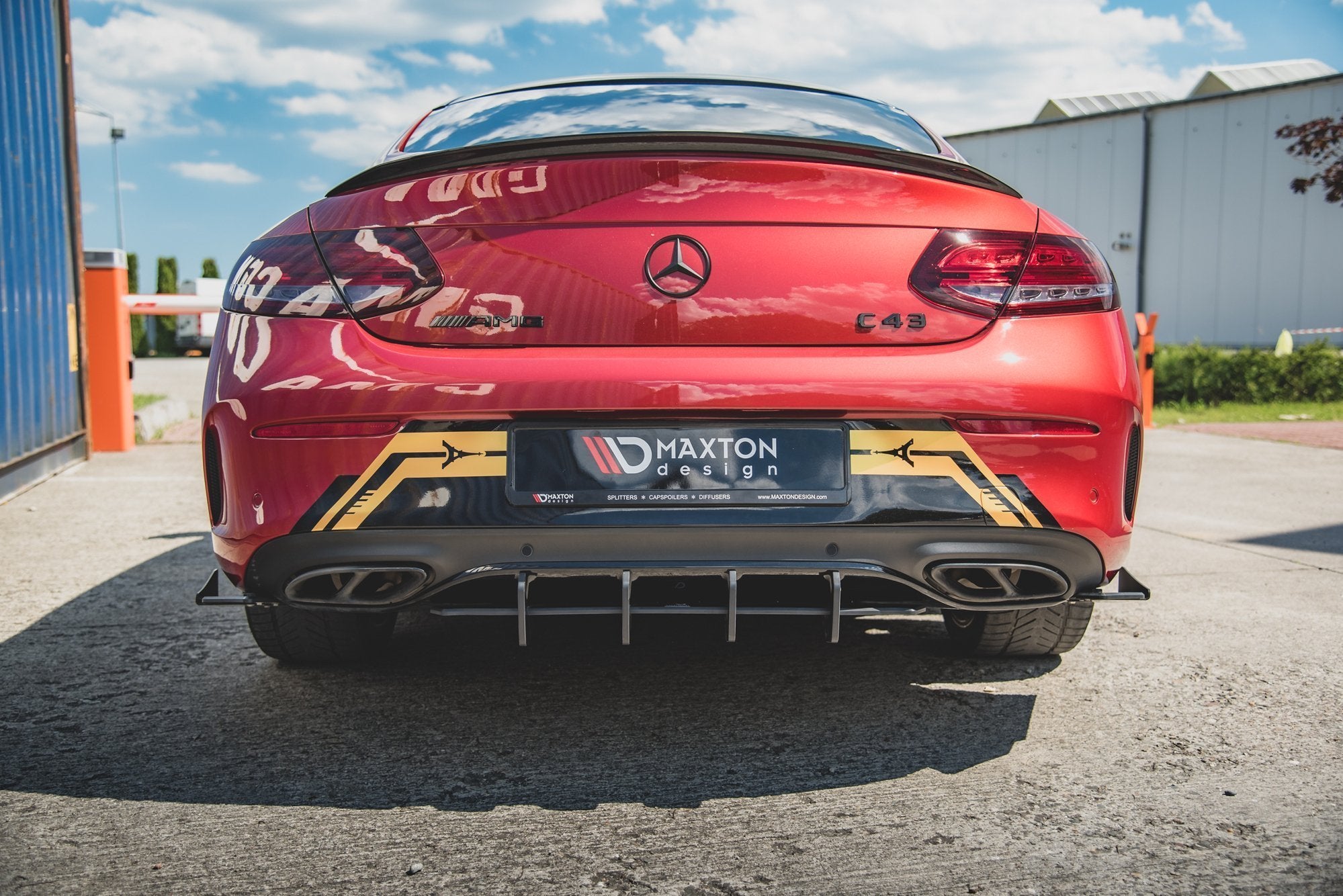 Maxton Design Street Pro Heckschürze passend für Mercedes-AMG C43 Coupe C205